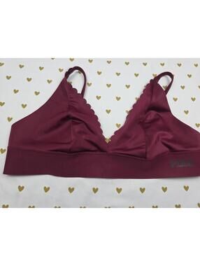 Victorias Secret Pink Maroon Medium Bralette Bra Top Tank